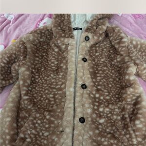 Cozy Brown Faux Fur Kids Coat